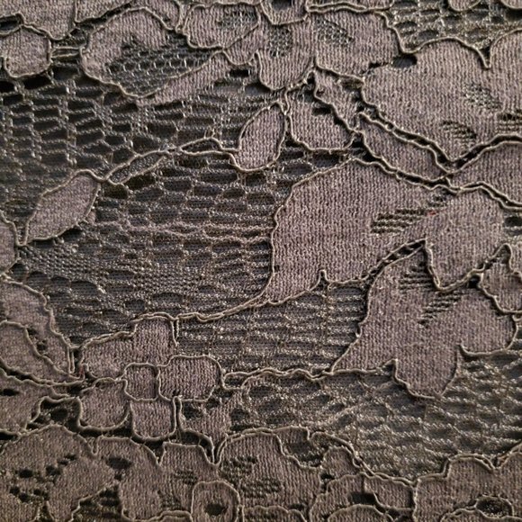 Black Lace Knee Length Dress Size M Medium - Picture 8 of 8